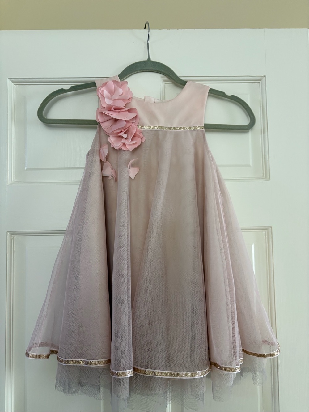 Zunie Girls' Pink Floral Tulle Party Dress